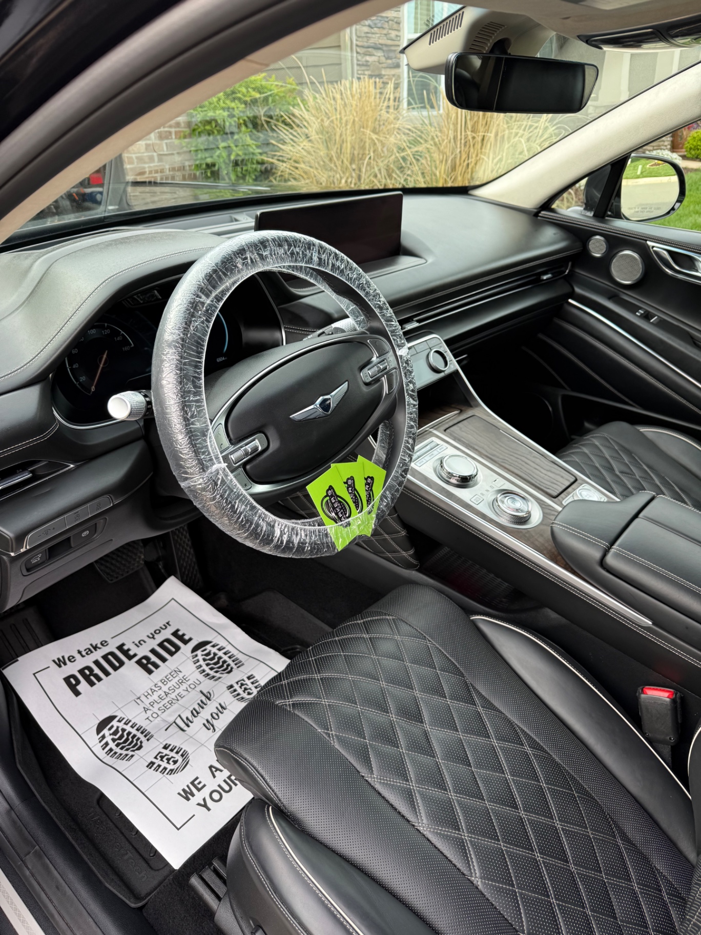 Genesis luxury sedan interior detail