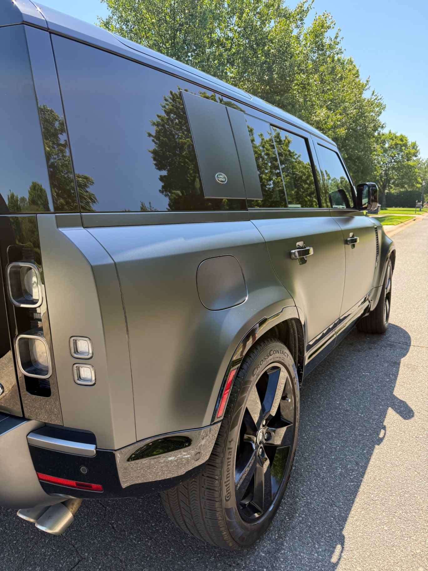 Matte Land Rover Defender exterior after detail