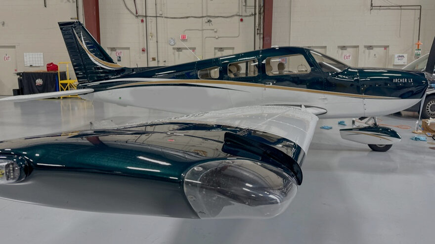 Reflection in a freshly polished boat hull
